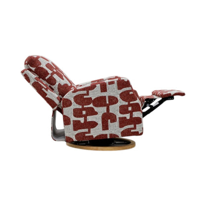 Seville Electric Reclining Red Fabric Armchair