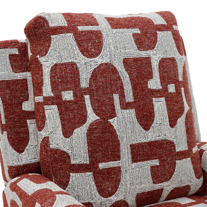 Seville Electric Reclining Red Fabric Armchair