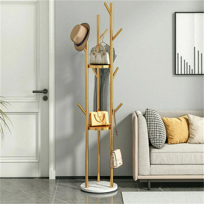 Marble Coat Rack Hanger for Bedroom Office-Gold