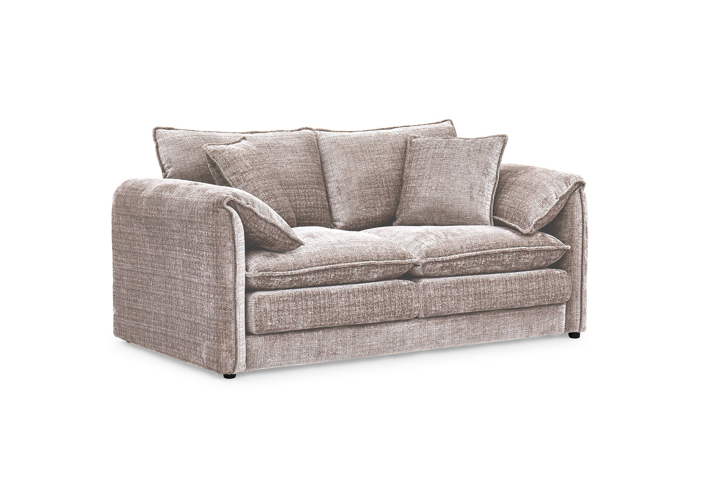 Solaya Beige Fabric 2 Seater Sofa
