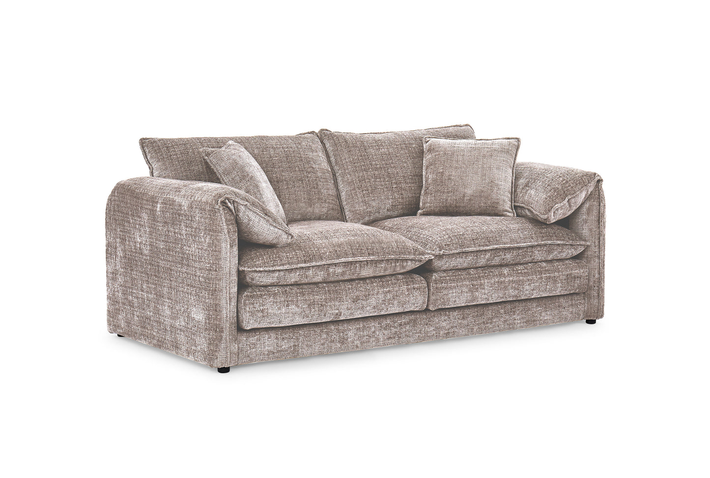 Solaya Beige Fabric 3 Seater Sofa