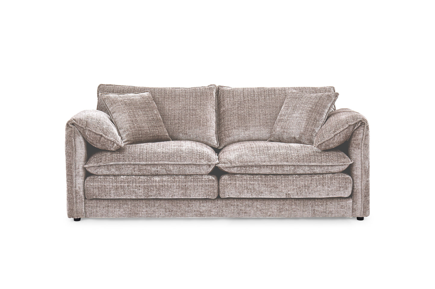 Solaya Beige Fabric 3 Seater Sofa