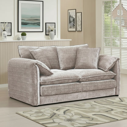 Solaya Beige Fabric 3 Seater Sofa