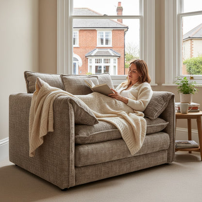 Solaya Beige Fabric Armchair