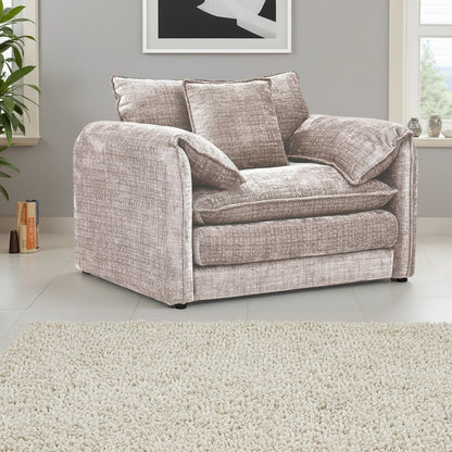 Solaya Beige Fabric Armchair