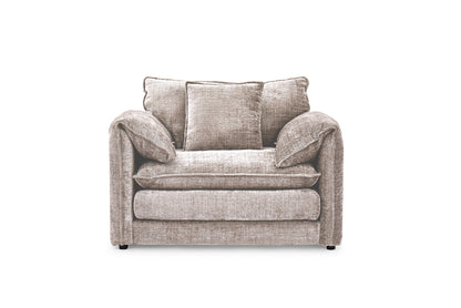 Solaya Beige Fabric Armchair