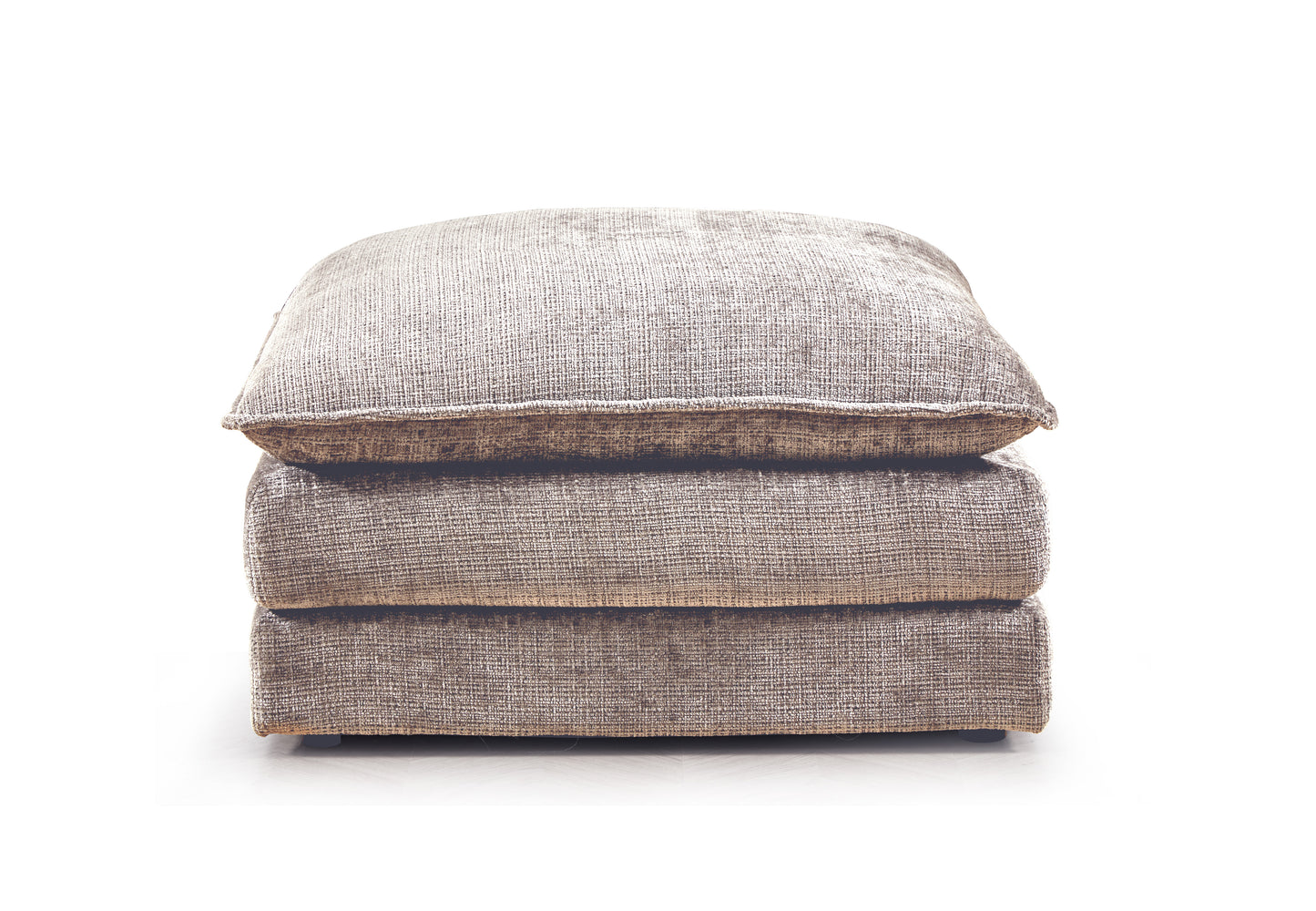 Solaya Beige Fabric Footstool