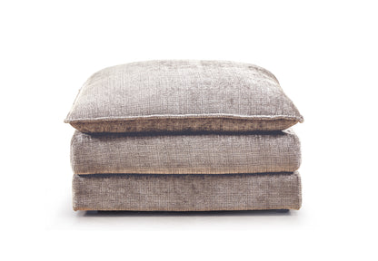 Solaya Beige Fabric Footstool