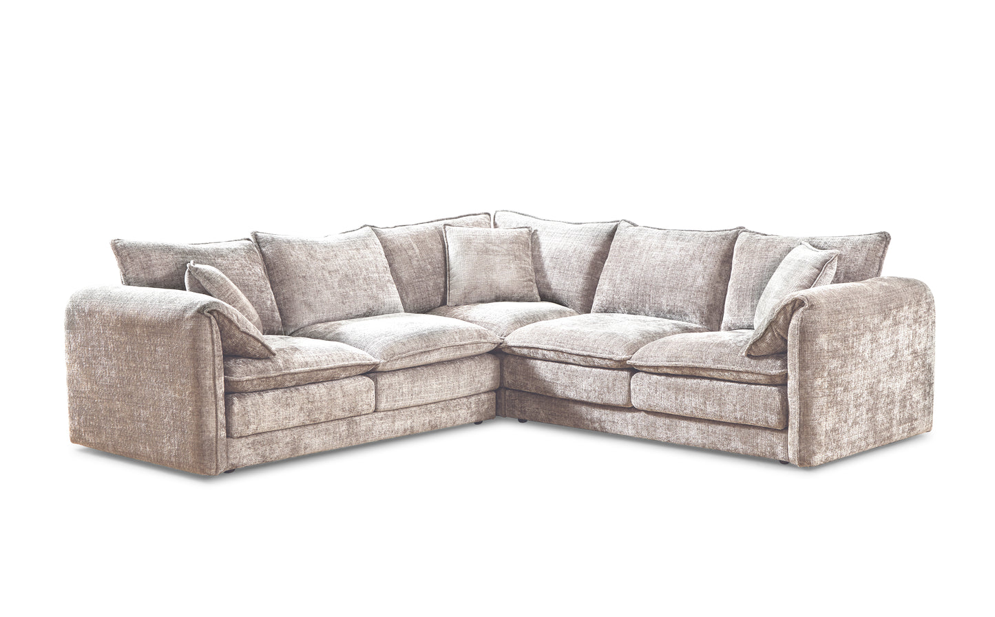 Solaya Beige Fabric Large Corner Sofa