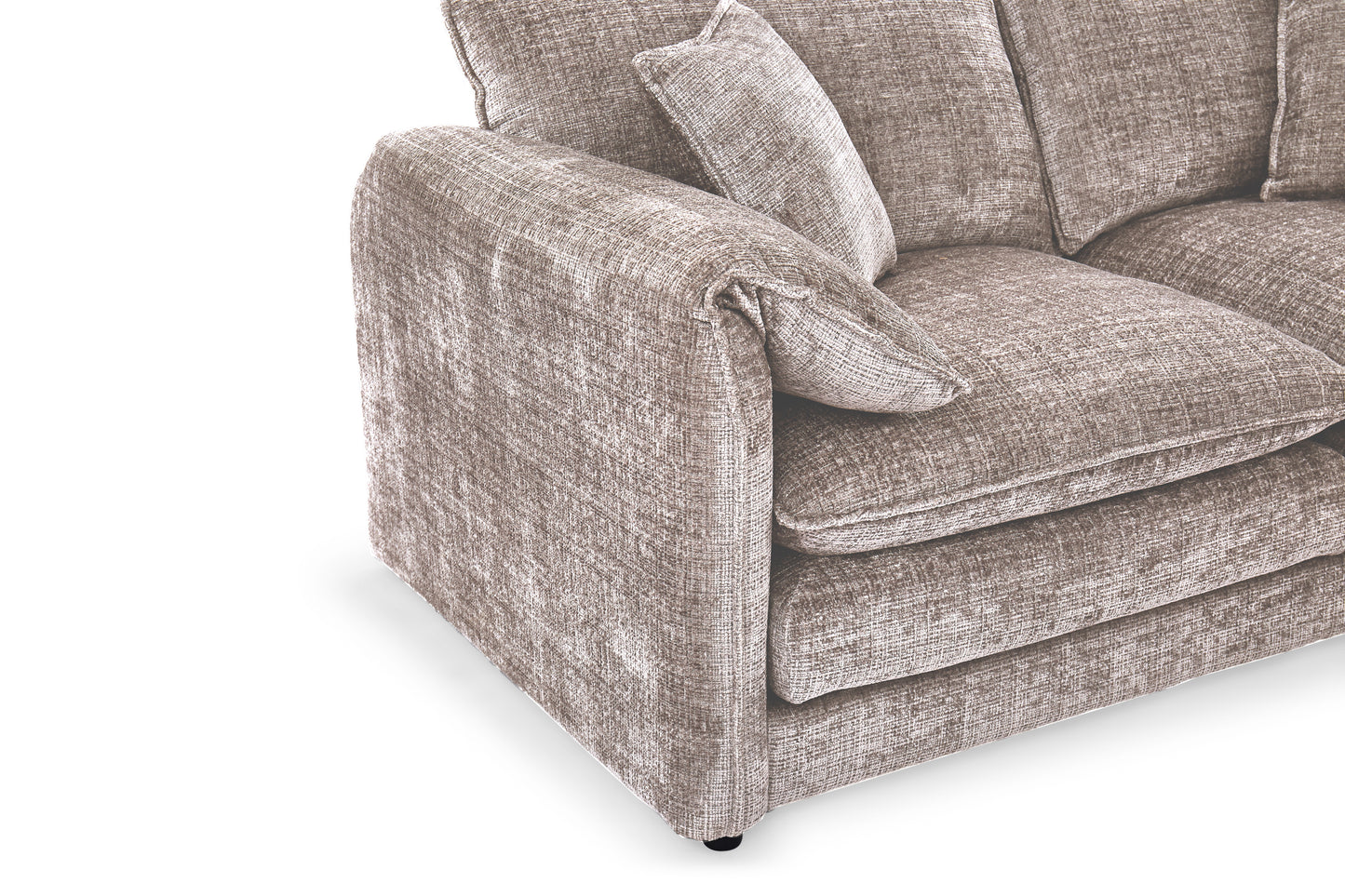 Solaya Beige Fabric Large Corner Sofa
