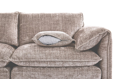 Solaya Beige Fabric Large Corner Sofa