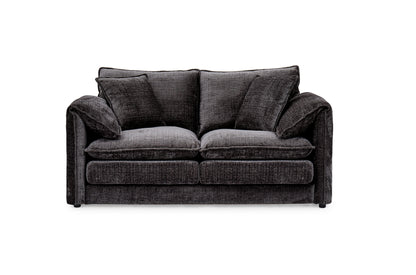 Solaya Black Fabric 2 Seater Sofa