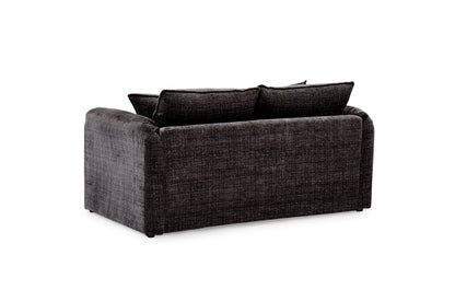 Solaya Black Fabric 2 Seater Sofa