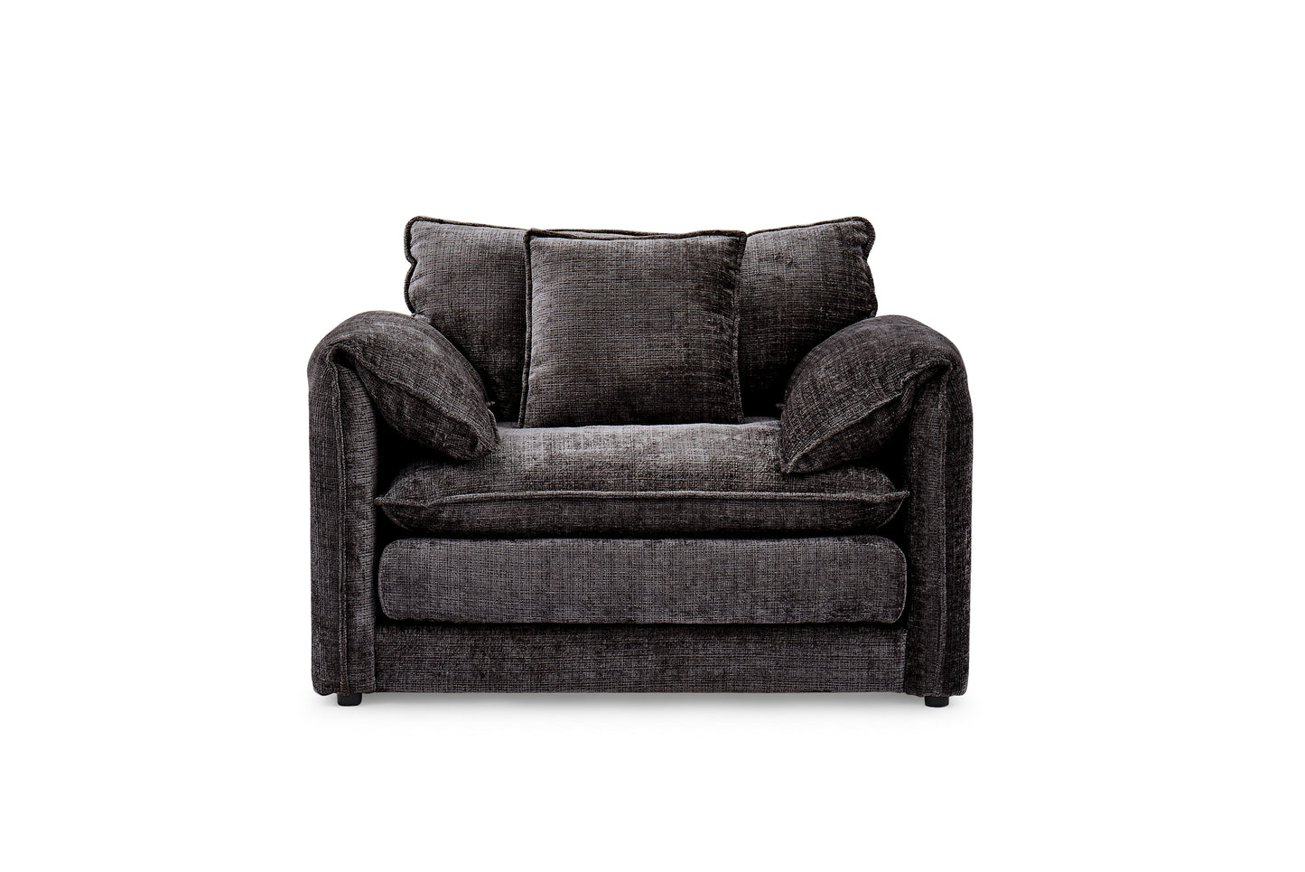 Solaya Black Fabric Armchair