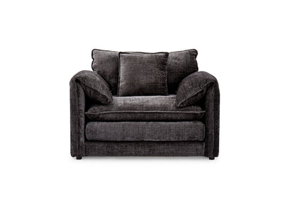 Solaya Black Fabric Armchair