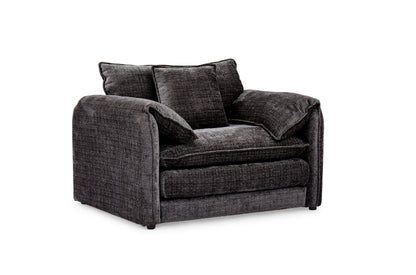 Solaya Black Fabric Armchair
