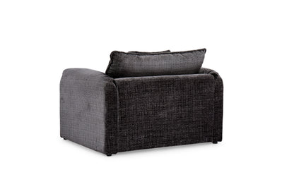 Solaya Black Fabric Armchair