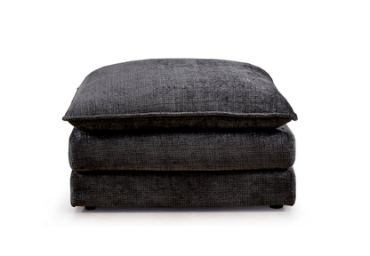 Solaya Black Fabric Footstool