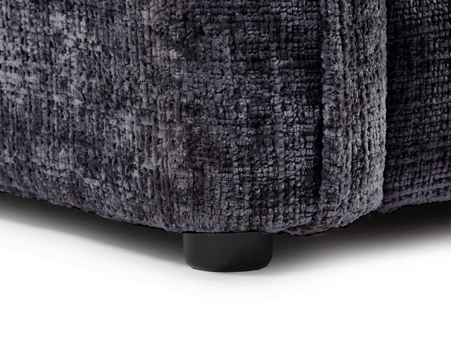 Solaya Black Fabric Large Corner Sofa