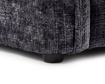 Solaya Black Fabric Large Corner Sofa