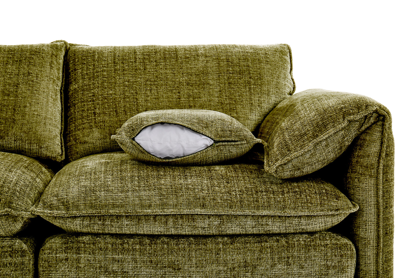 Solaya Green Fabric 2 Seater Sofa