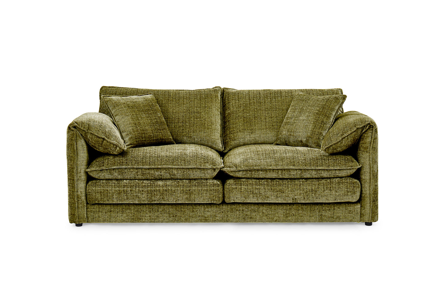 Solaya Green Fabric 2 Seater Sofa