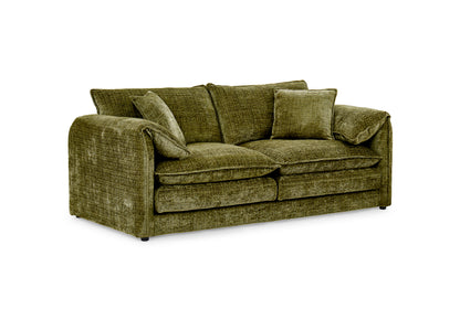 Solaya Green Fabric 3 Seater Sofa