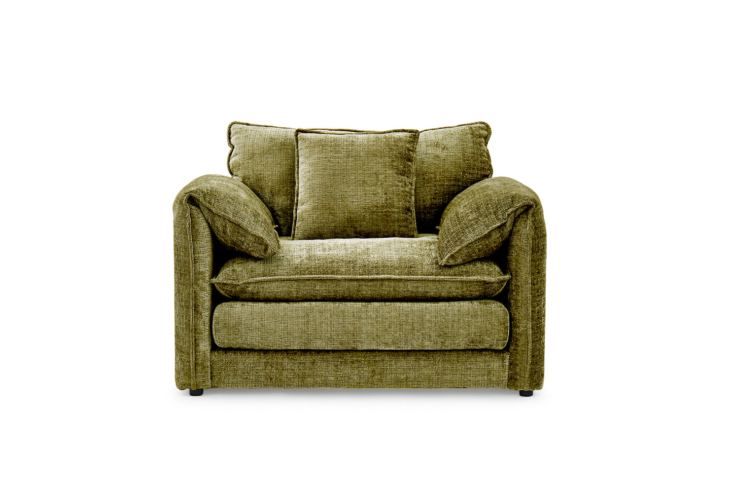 Solaya Green Fabric Armchair