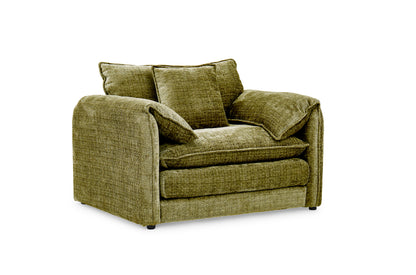 Solaya Green Fabric Armchair