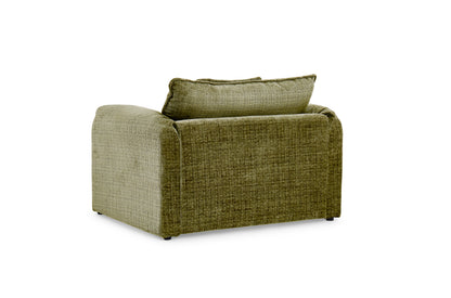 Solaya Green Fabric Armchair