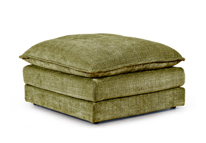 Solaya Green Fabric Footstool