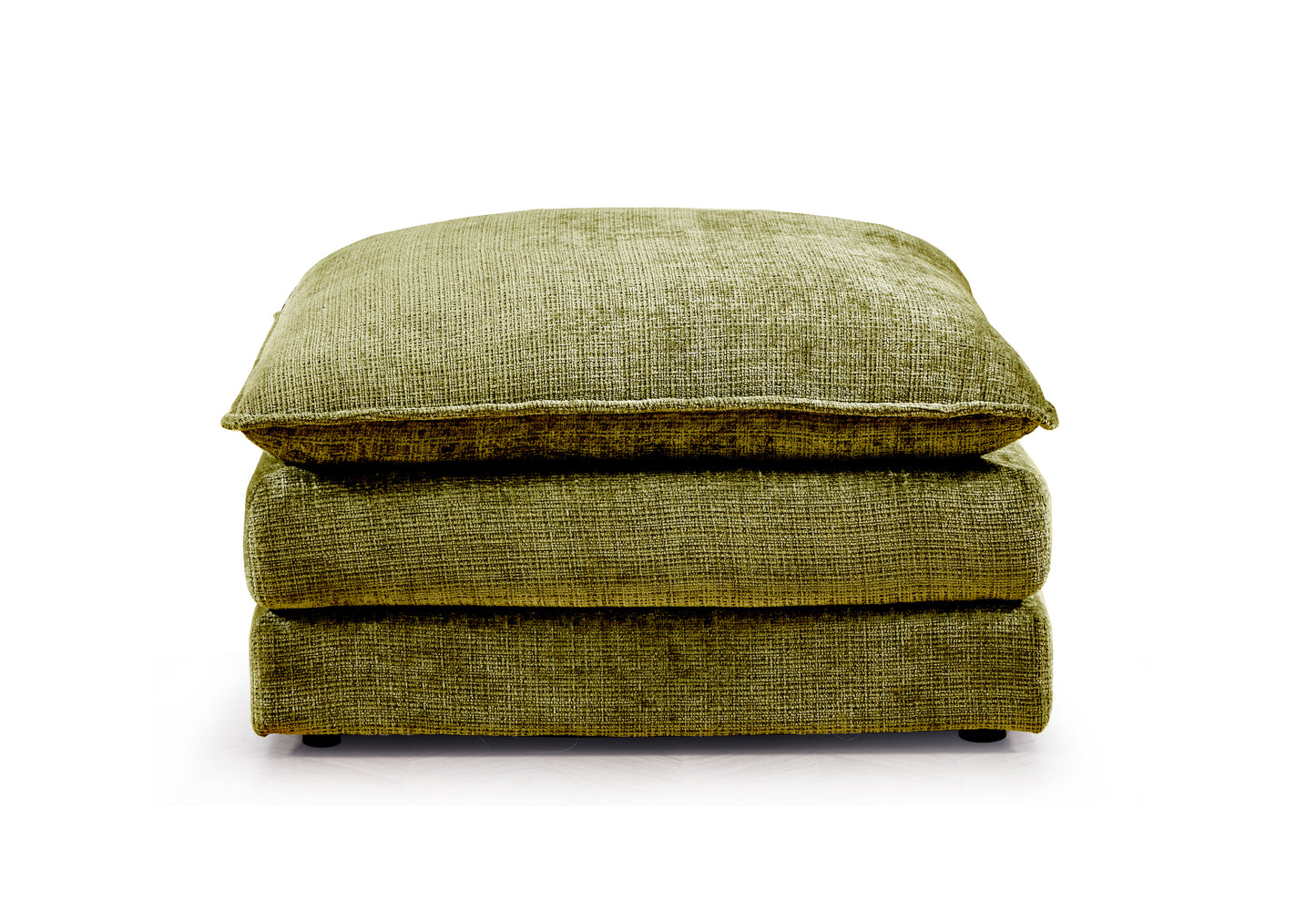 Solaya Green Fabric Footstool