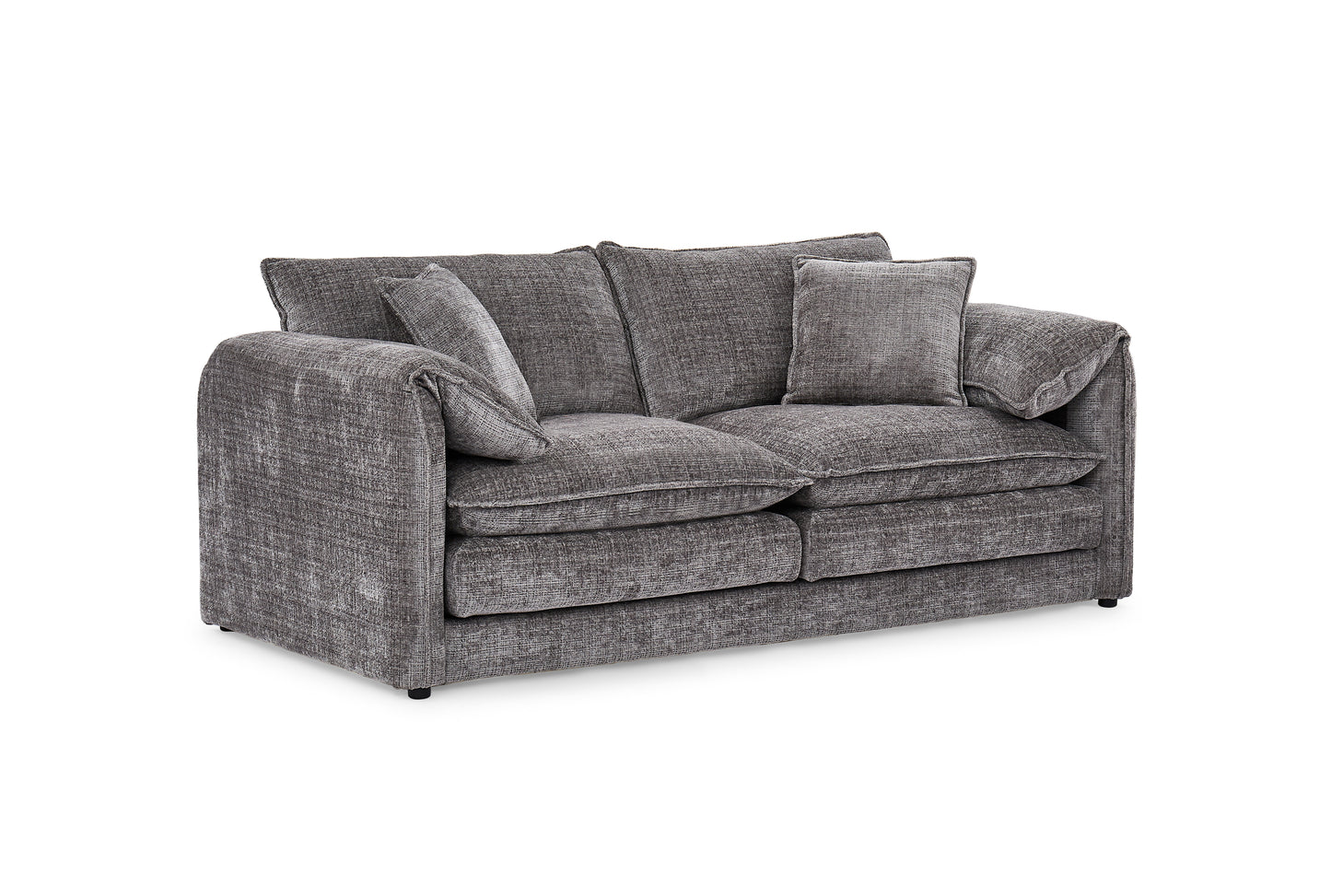 Solaya Grey Fabric 3 Seater Sofa