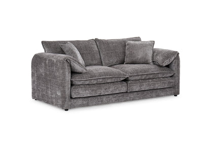 Solaya Grey Fabric 3 Seater Sofa