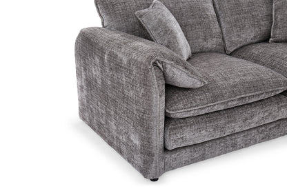 Solaya Grey Fabric 3 Seater Sofa