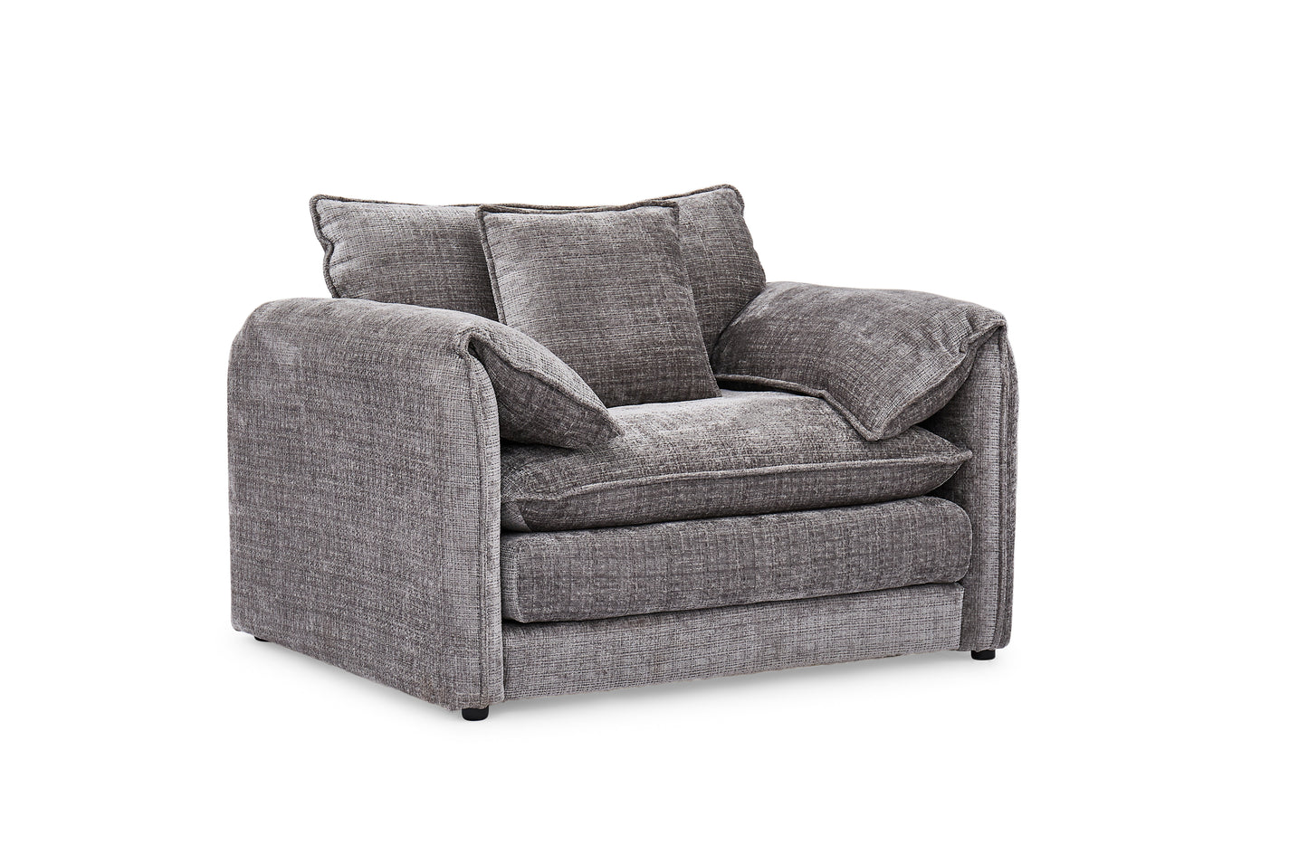 Solaya Grey Fabric Armchair