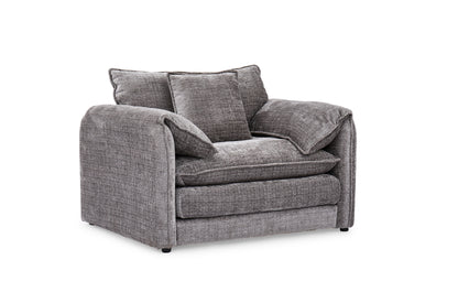 Solaya Grey Fabric Armchair