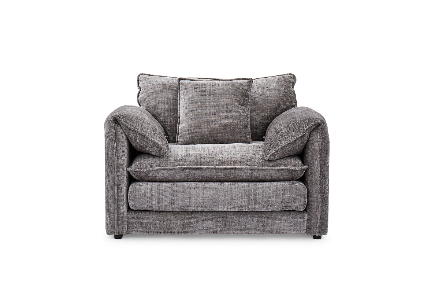 Solaya Grey Fabric Armchair