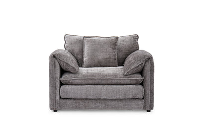 Solaya Grey Fabric Armchair