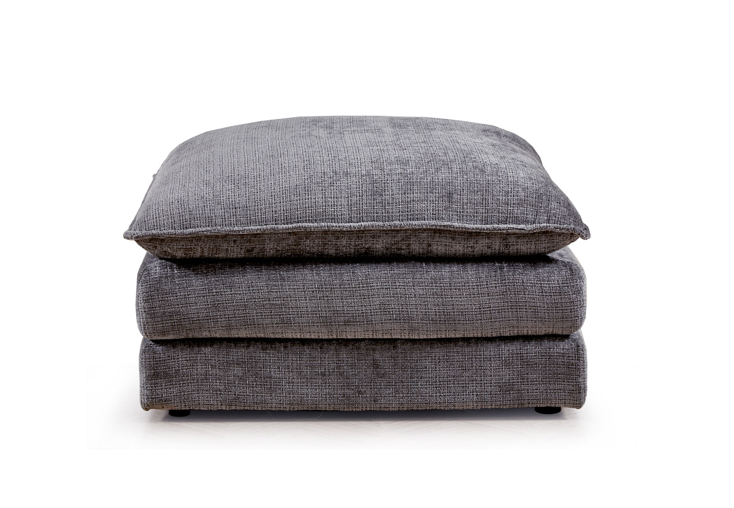 Solaya Grey Fabric Footstool