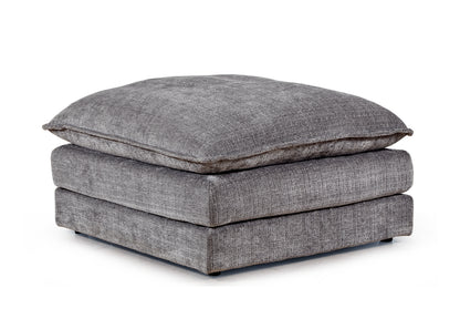 Solaya Grey Fabric Footstool