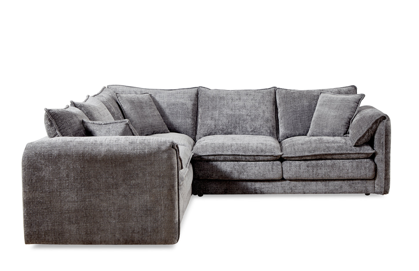 Solaya Grey Fabric Large Corner Sofa