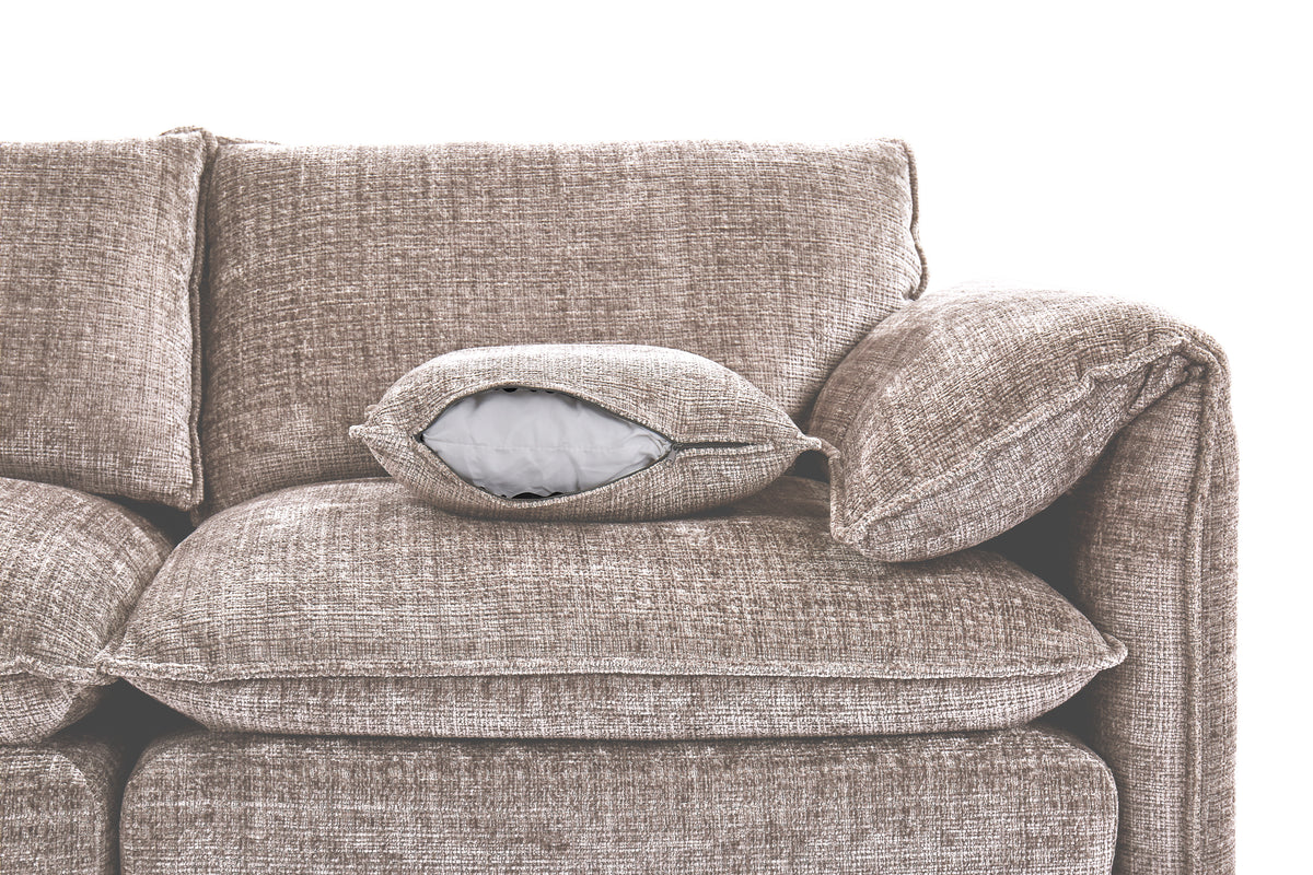 Solaya Beige Fabric 3+2 Sofa Suite