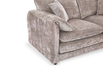 Solaya Beige Fabric 3 Seater Sofa