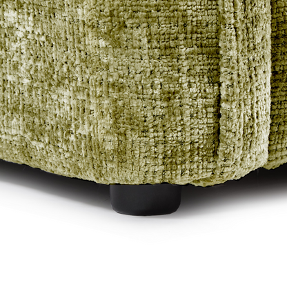 Solaya Green Fabric Footstool