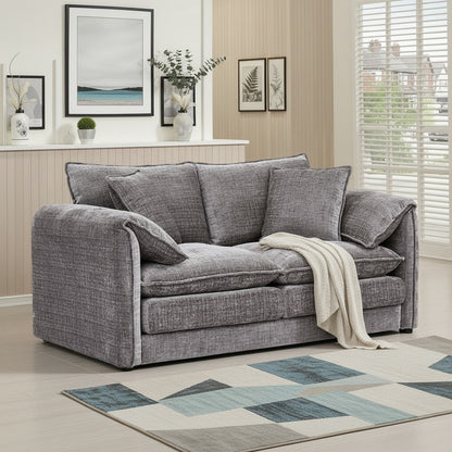 Solaya Grey Fabric 2 Seater Sofa