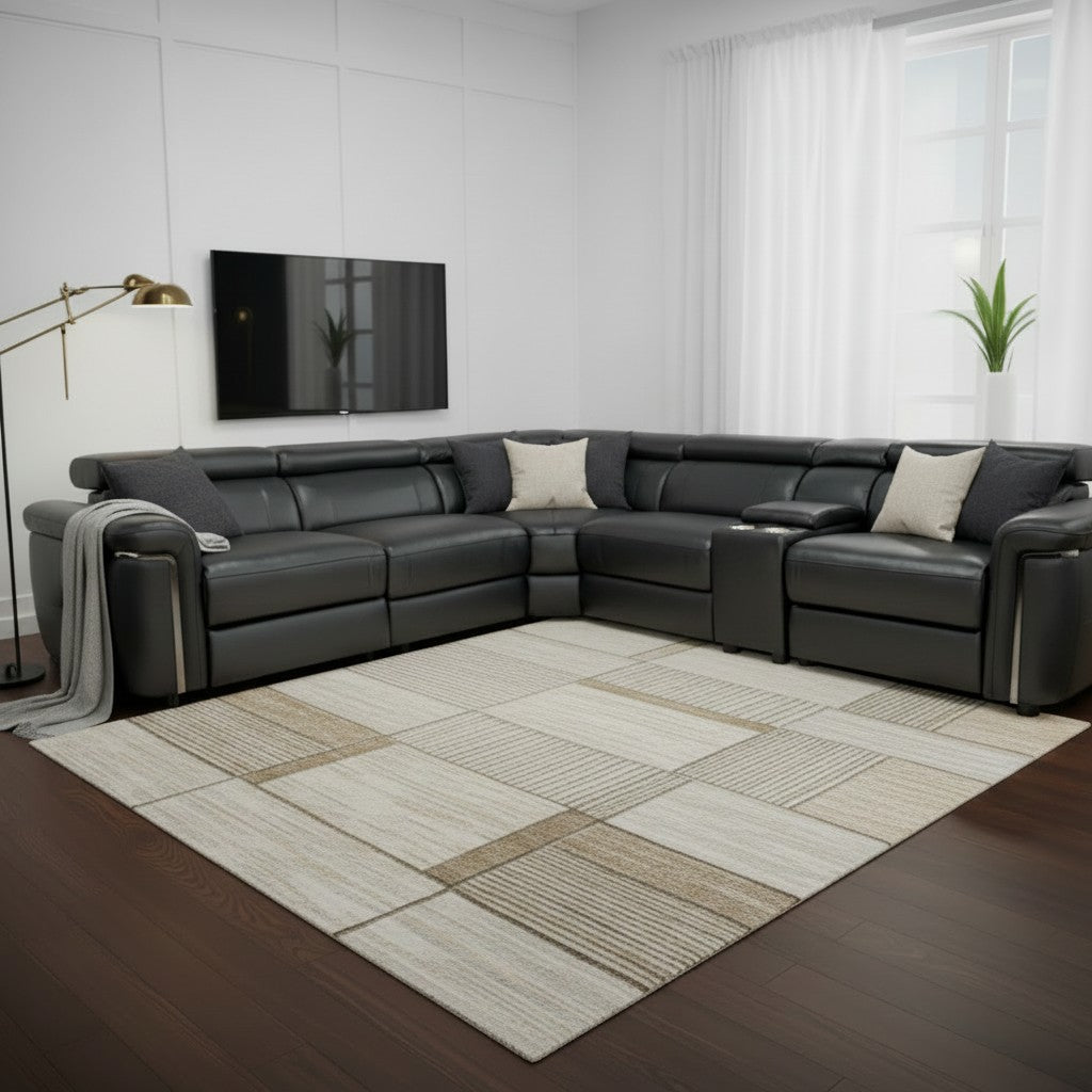 Somerville Electric Recliner Black Leather Cinema Console Large Corner Sofa