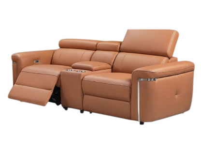 Somerville Electric Recliner Tan Leather 2 Seater Sofa