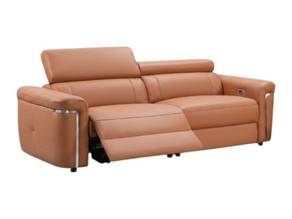 Somerville Electric Recliner Tan Leather 3 Seater Sofa