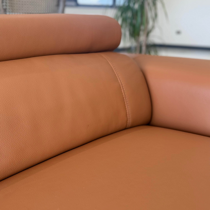 Somerville Electric Recliner Tan Leather 3 Seater Sofa